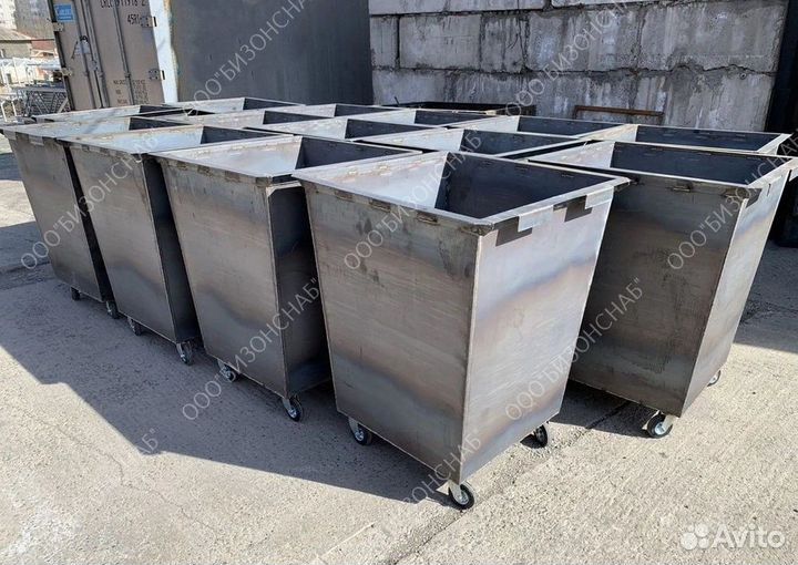 Контейнер мусорный с колёсами 0,75 м3 Арт 2745