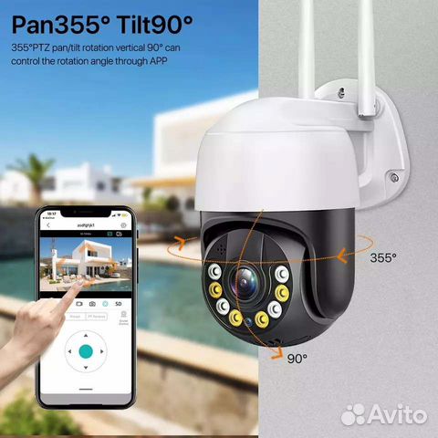 Уличная поворотная wifi камера новая