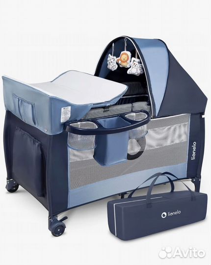 Манеж-кровать Lionelo Sven Plus, синий
