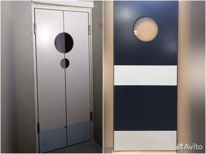 Одностворчатая и двустворчатая маятниковая дверь