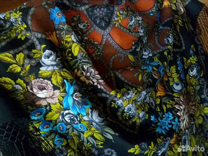 Павловопосадский платок шерсть