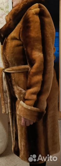 Шуба мутоновая с норкой