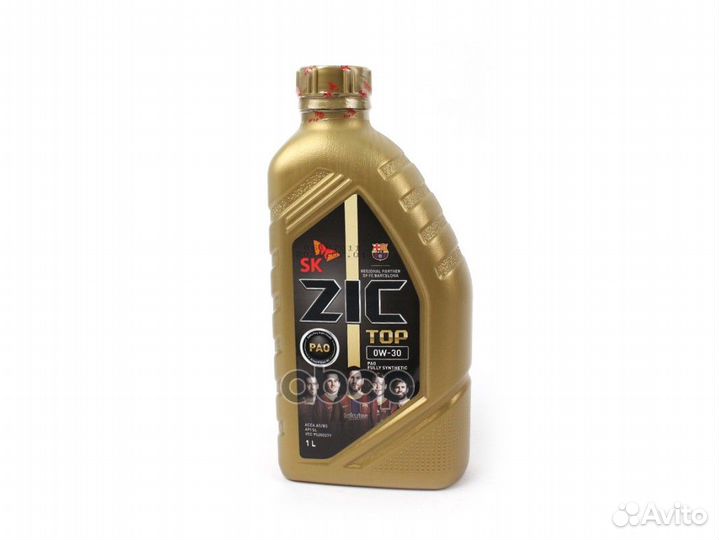 Масло моторное 0W30 ZIC TOP 1л синтетика API SL
