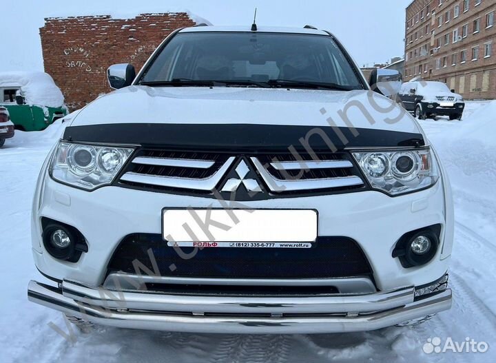 Mitsubishi Pajero Sport 2008 Защита переднего бамп