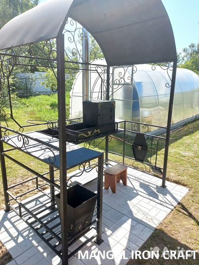 Мангал с крышей