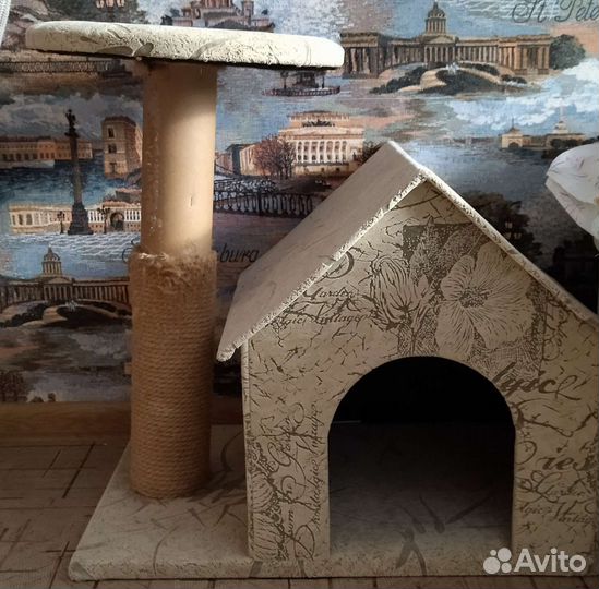 Торг. Самовывоз. Домик для кошки с когтеточкой
