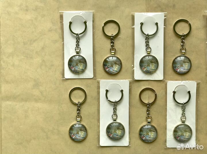 Акриловый брелок 2шт. прованс для ключей