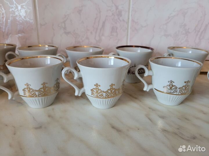 Чайные кофейные фарфор чашки СССР