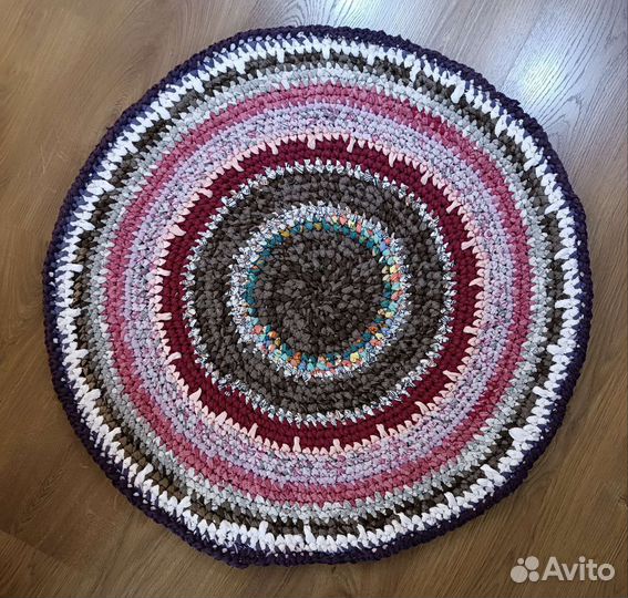 Коврик ручной работы d 80см