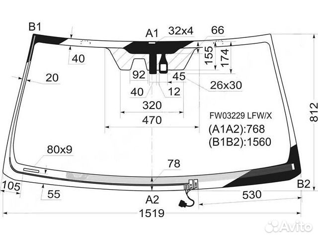 Стекло Land Cruiser Prado Gx460