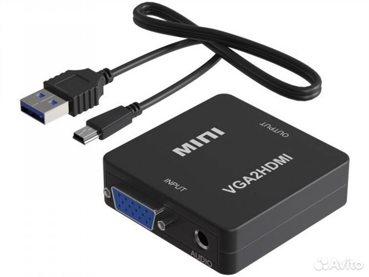 Конвертер gsmin BP2 VGA (F) - hdmi (F)
