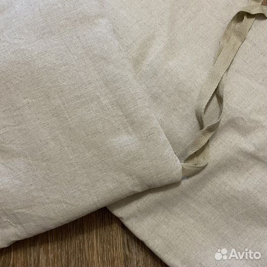 Бортики в кроватку натуральные лён