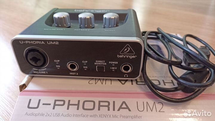 Карта Behringer um2 + микрофон Fifine K6