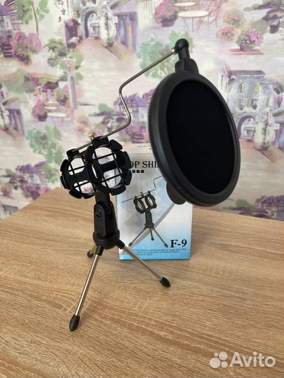 Держатель паук для микрофона + поп фильтр + стойка