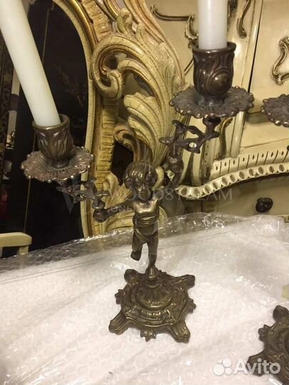 Старинный подсвечник 2 шт