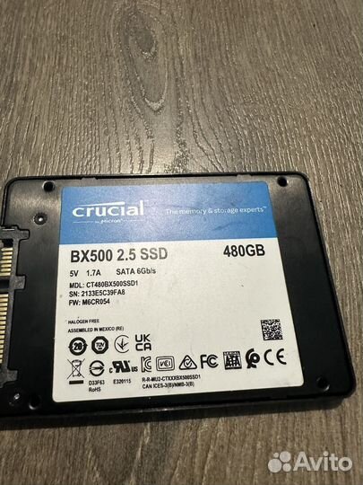 SSD Crucial BX500 480Gb