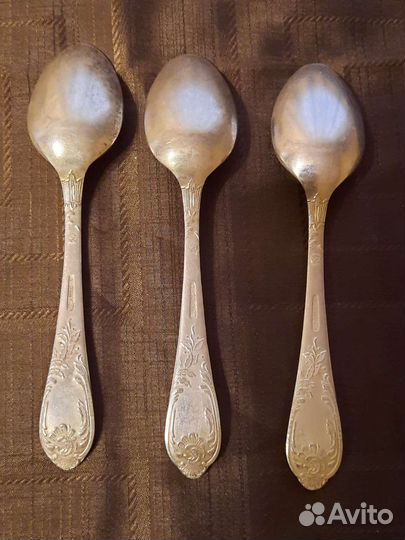 Ложки мельхиор дисертные. СССР