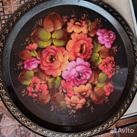 Поднос железный. Жостово