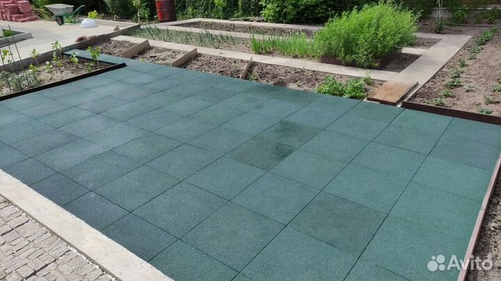 Резиновая плитка 500х500,резиновое покрытие