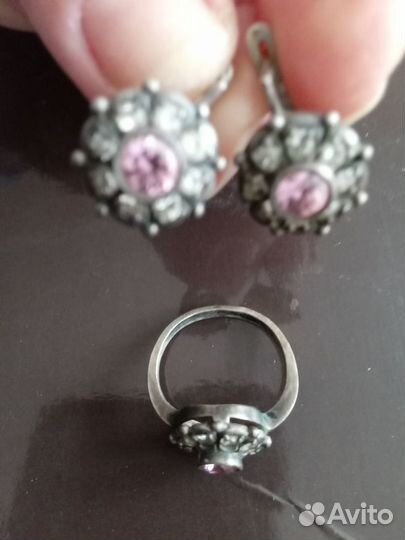 Серебряные серьги 925 СССР