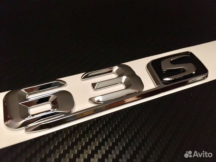 Эмблема на багажник Mercedes c63S e63s e63 хром