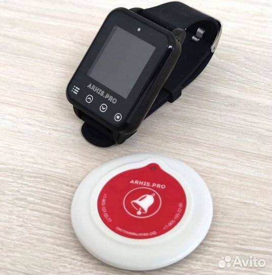 Влагозащищенный пейджер, кнопка вызова официанта