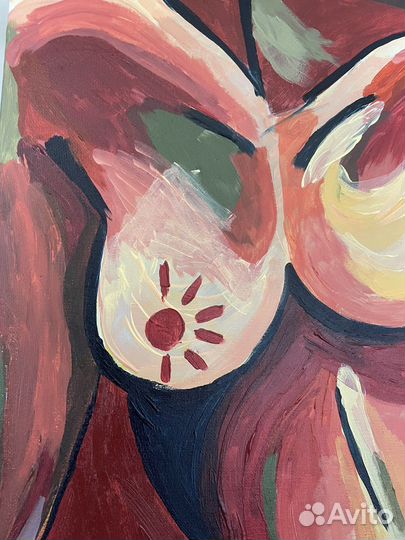 Картина холст на подоамнике, акрил