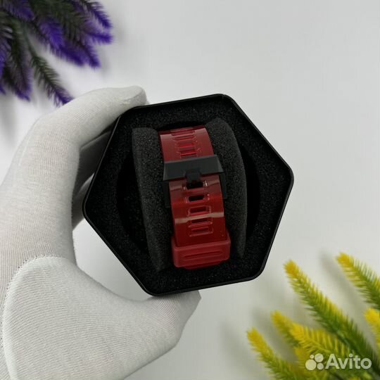 Чaсы Сasio G-shock GA-2200 Полупрозрачные Красные