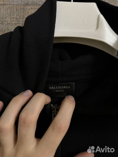 В Наличии Balenciaga sticker zip hoodie зип худи