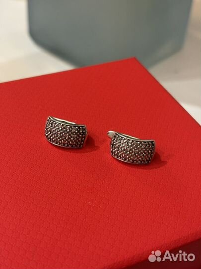 Серьги дорожка серебро