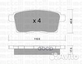 22-0873-0 колодки дисковые задние Mazda CX-7 M