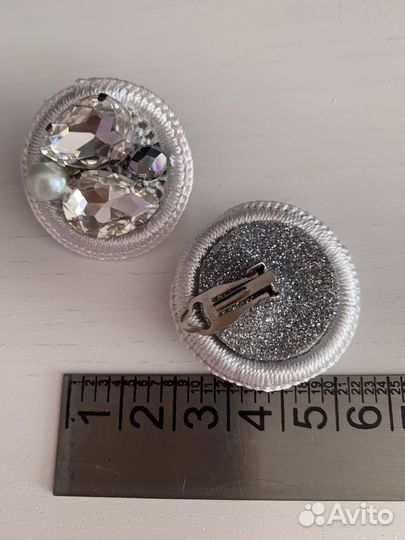 Серьги клипсы нарядные