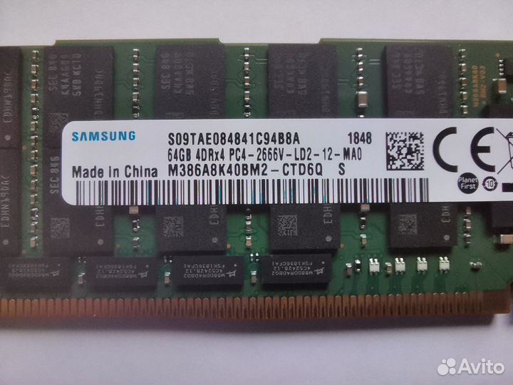 Память Samsung DDR4 64GB 2666 REG ECC