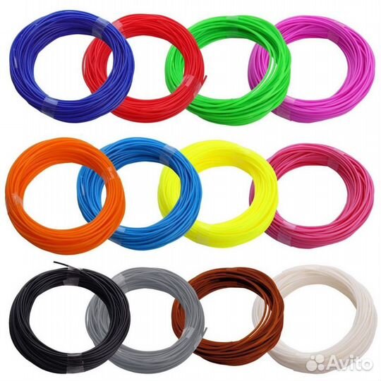 Пластик для 3D ручки ABS - по 1шт (моток 10метров)