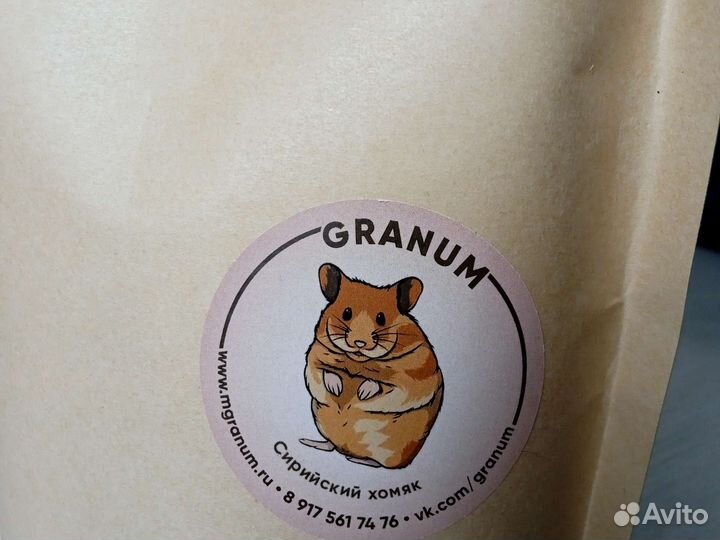 Мешанина для сирийских хомяков от гранум