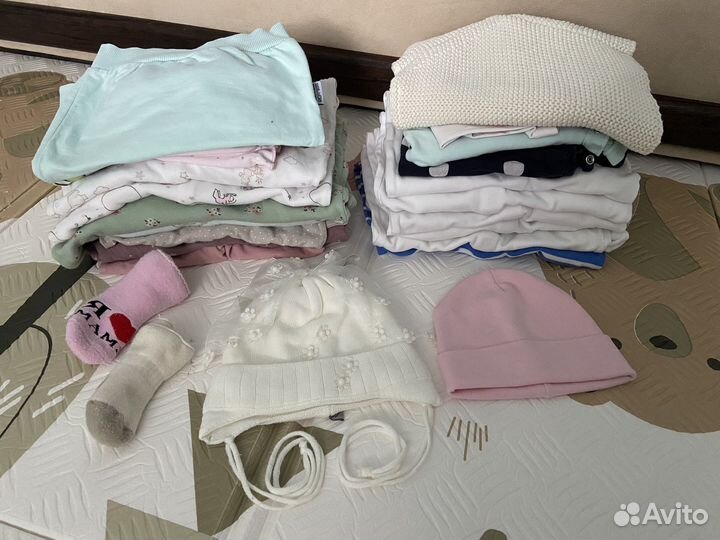 Вещи на девочку пакетом 3-6 мес