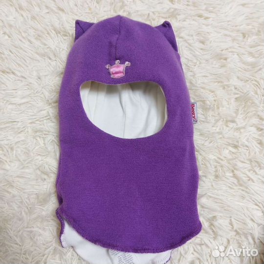 Шапка шлем для девочки зимняя