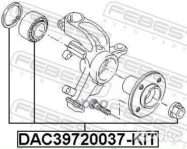 DAC39720037KIT. к-кт подшипника ступ. пер Ford