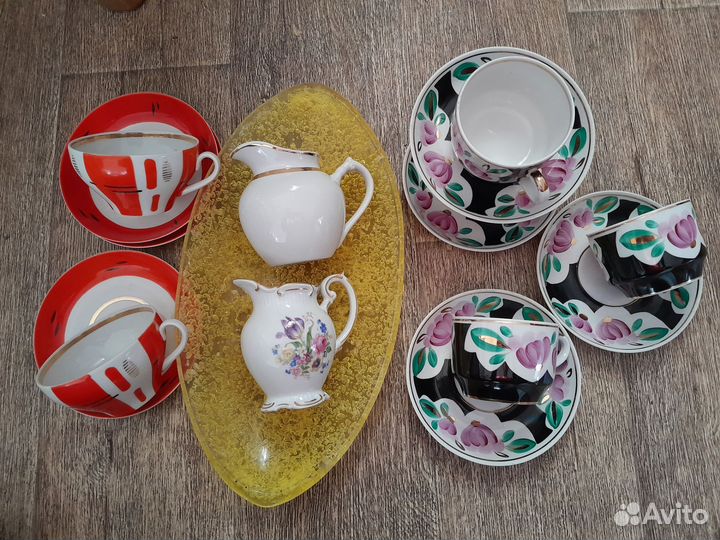 Молочник сливочник,чайник Гжель,чайница,ссср