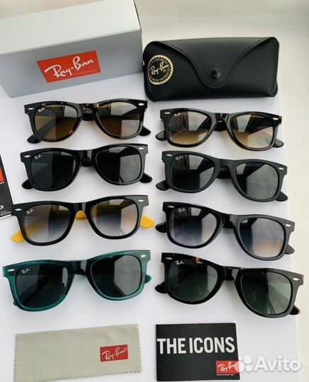 Очки ray ban wayfarer 50 пепельные