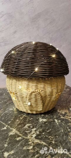 Домик-гриб плетеный