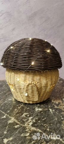 Домик-гриб плетеный