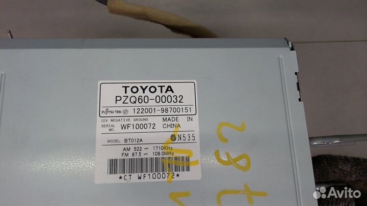 Магнитола Toyota Corolla E15, 2007