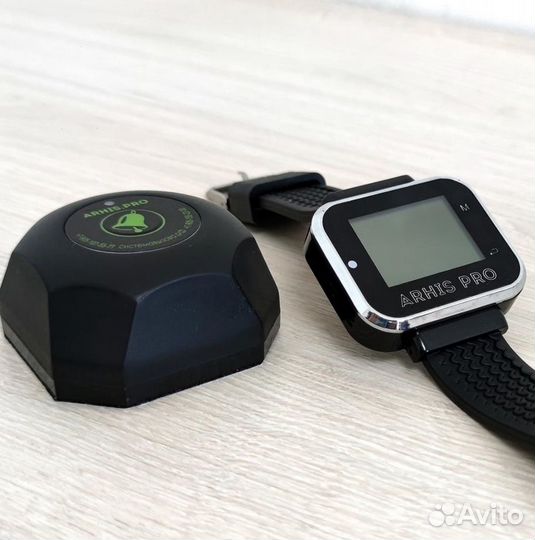 Кнопка вызова официанта модель Бургер с часами