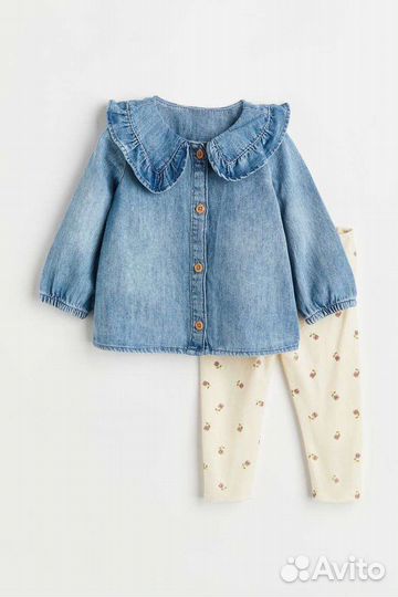 Комплект леггинсы + блуза новый H&M