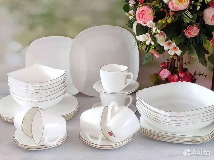 Сервиз столовый квадратный