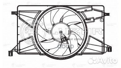 Э/вентилятор охл. с кожухом для а/м Ford Focus III
