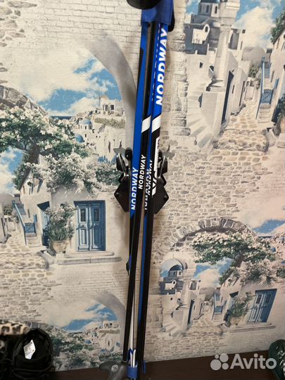 Лыжи детские 150 с ботинками 34