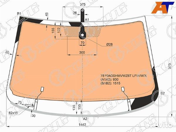 Стекло лобовое skoda octavia