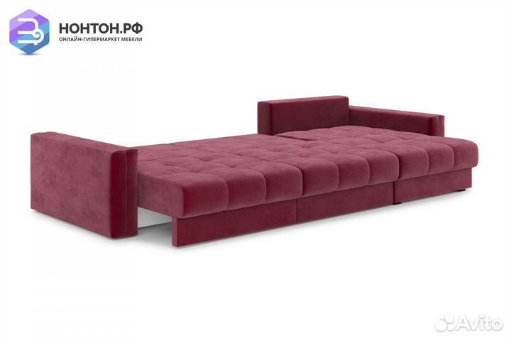 Диван угловой тик-так Монарх М2О1 бордовый